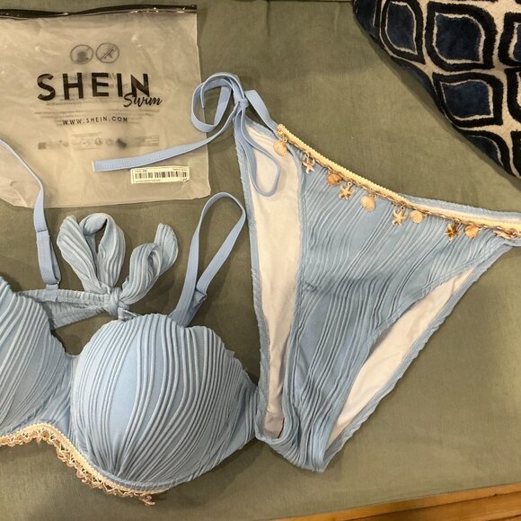 Baby Blue Bikini 2pcs - Size 2X - Picture 4 of 8